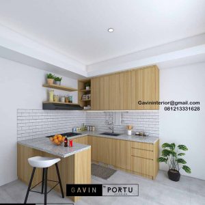 Jasa Kitchen Set Minimalis Motif Kayu Kencana Loka 2 Extension Serpong Tangerang Id4867P
