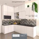 interior kitchen set minimalis modern warna putih
